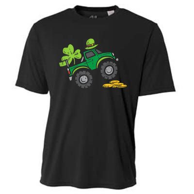 St Patricks Day Shirts Leprechaun Monster Truck Shamrock Gift Cooling Performance Crew T-Shirt