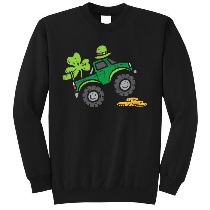 St Patricks Day Shirts Leprechaun Monster Truck Shamrock Gift Sweatshirt