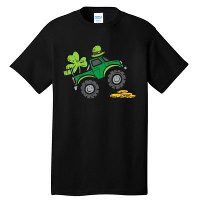 St Patricks Day Shirts Leprechaun Monster Truck Shamrock Gift Tall T-Shirt