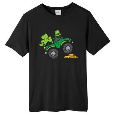 St Patricks Day Shirts Leprechaun Monster Truck Shamrock Gift Tall Fusion ChromaSoft Performance T-Shirt