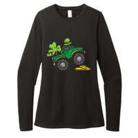 St Patricks Day Shirts Leprechaun Monster Truck Shamrock Gift Womens CVC Long Sleeve Shirt