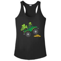 St Patricks Day Shirts Leprechaun Monster Truck Shamrock Gift Ladies PosiCharge Competitor Racerback Tank