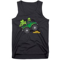 St Patricks Day Shirts Leprechaun Monster Truck Shamrock Gift Tank Top