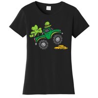 St Patricks Day Shirts Leprechaun Monster Truck Shamrock Gift Women's T-Shirt