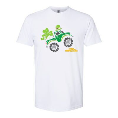 St Patricks Day Shirts Leprechaun Monster Truck Shamrock Gift Softstyle CVC T-Shirt