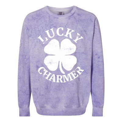 St Patricks Day Shirts LUCKY CHARMER Colorblast Crewneck Sweatshirt