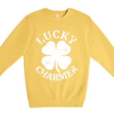 St Patricks Day Shirts LUCKY CHARMER Premium Crewneck Sweatshirt