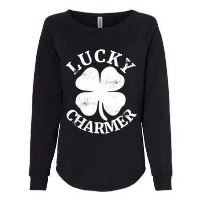 St Patricks Day Shirts LUCKY CHARMER Womens California Wash Sweatshirt