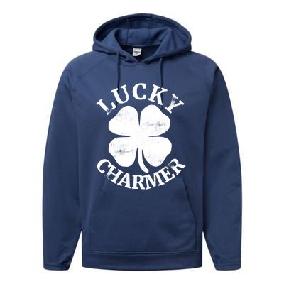 St Patricks Day Shirts LUCKY CHARMER Performance Fleece Hoodie