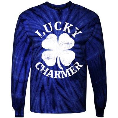 St Patricks Day Shirts LUCKY CHARMER Tie-Dye Long Sleeve Shirt