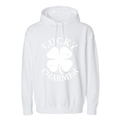 St Patricks Day Shirts LUCKY CHARMER Garment-Dyed Fleece Hoodie