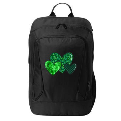 St Patricks Day Festive Heart City Backpack