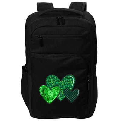 St Patricks Day Festive Heart Impact Tech Backpack