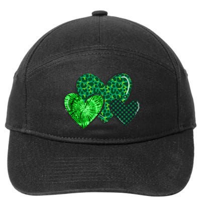 St Patricks Day Festive Heart 7-Panel Snapback Hat