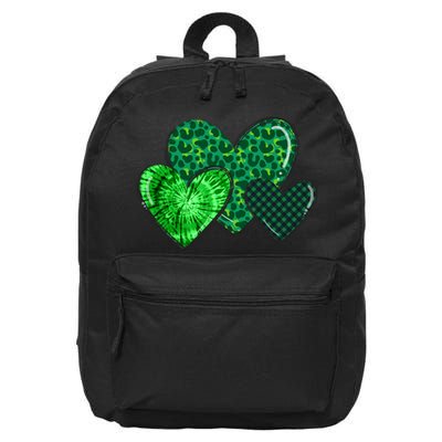 St Patricks Day Festive Heart 16 in Basic Backpack