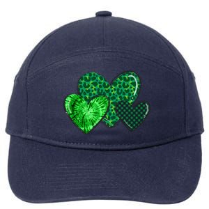 St Patricks Day Festive Heart 7-Panel Snapback Hat