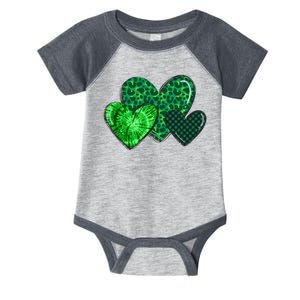 St Patricks Day Festive Heart Infant Baby Jersey Bodysuit