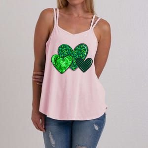 St Patricks Day Festive Heart Women's Strappy Tank