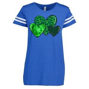 St Patricks Day Festive Heart Enza Ladies Jersey Football T-Shirt