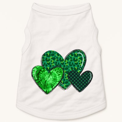 St Patricks Day Festive Heart Doggie Tank