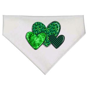 St Patricks Day Festive Heart USA-Made Doggie Bandana