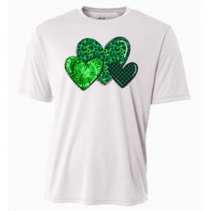 St Patricks Day Festive Heart Cooling Performance Crew T-Shirt