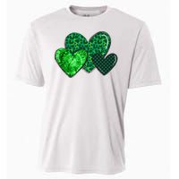 St Patricks Day Festive Heart Cooling Performance Crew T-Shirt