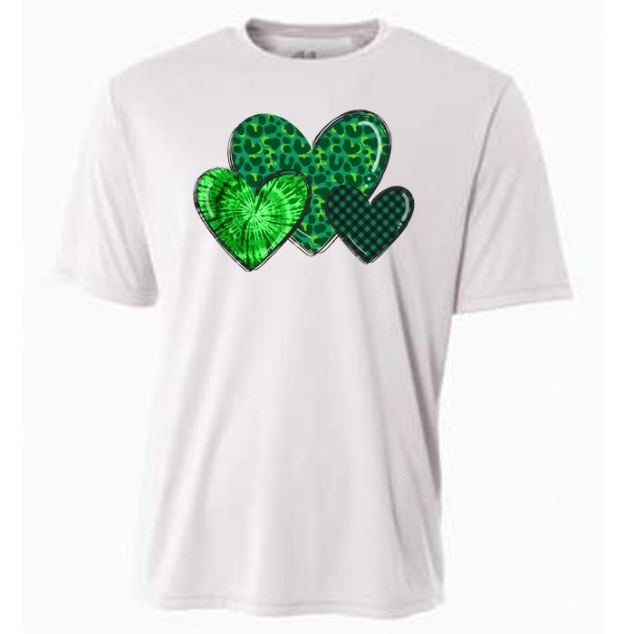 St Patricks Day Festive Heart Cooling Performance Crew T-Shirt