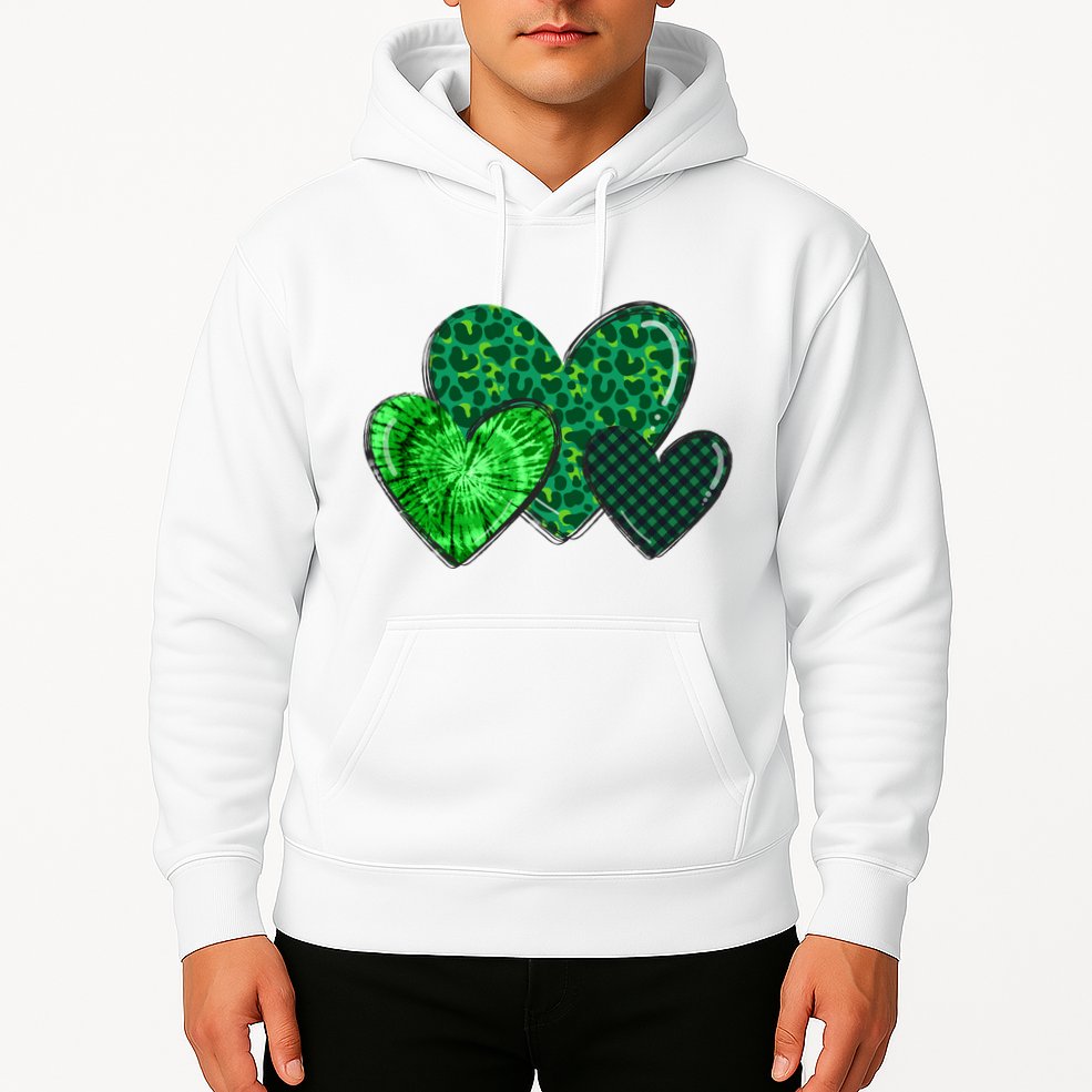 St Patricks Day Festive Heart Hoodie