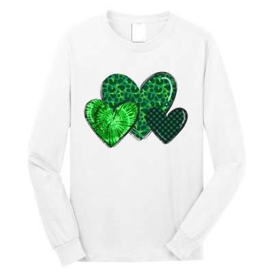 St Patricks Day Festive Heart Long Sleeve Shirt