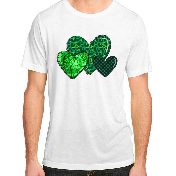 St Patricks Day Festive Heart Adult ChromaSoft Performance T-Shirt