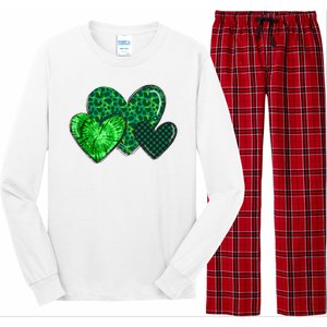 St Patricks Day Festive Heart Long Sleeve Pajama Set