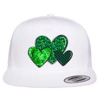 St Patricks Day Festive Heart Flat Bill Trucker Hat