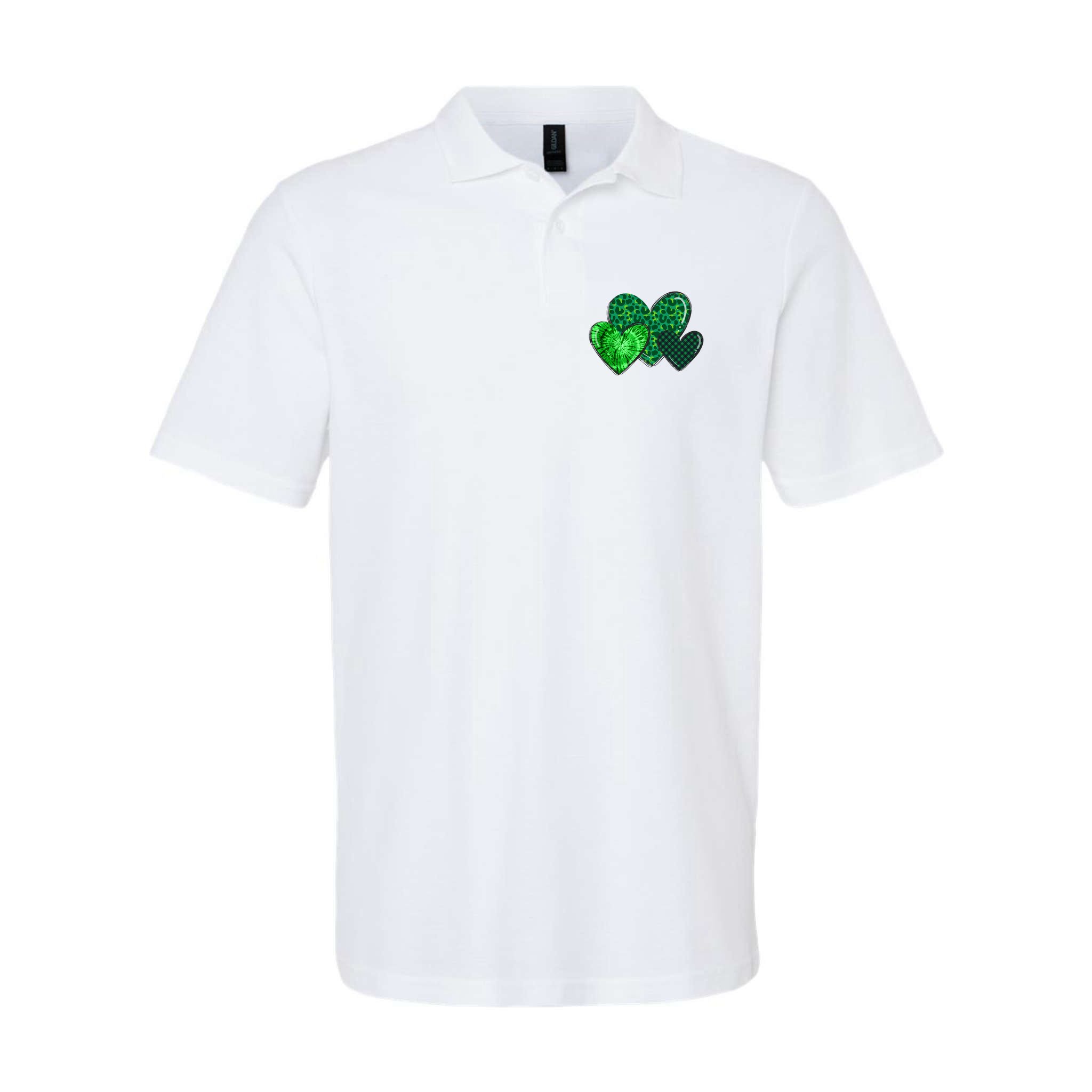 St Patricks Day Festive Heart Polo