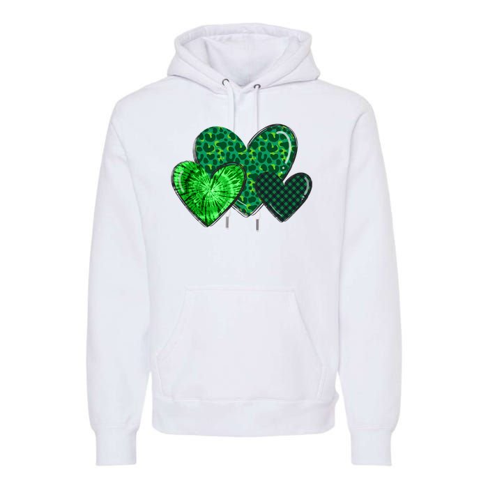 St Patricks Day Festive Heart Premium Hoodie