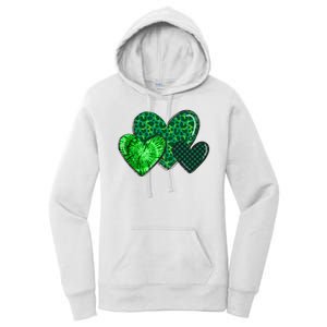 St Patricks Day Festive Heart Women's Pullover Hoodie