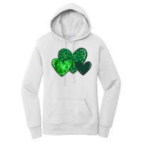 St Patricks Day Festive Heart Women's Pullover Hoodie