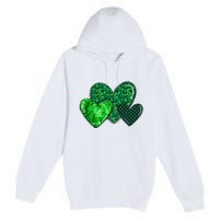 St Patricks Day Festive Heart Premium Pullover Hoodie