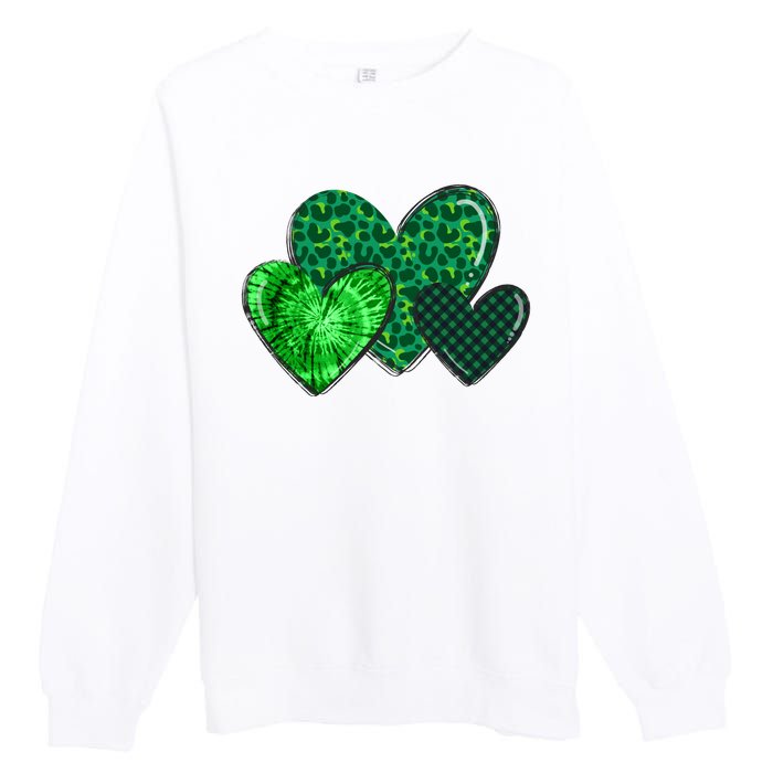 St Patricks Day Festive Heart Premium Crewneck Sweatshirt