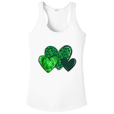St Patricks Day Festive Heart Ladies PosiCharge Competitor Racerback Tank