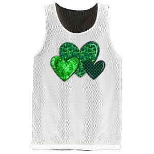 St Patricks Day Festive Heart Mesh Reversible Basketball Jersey Tank