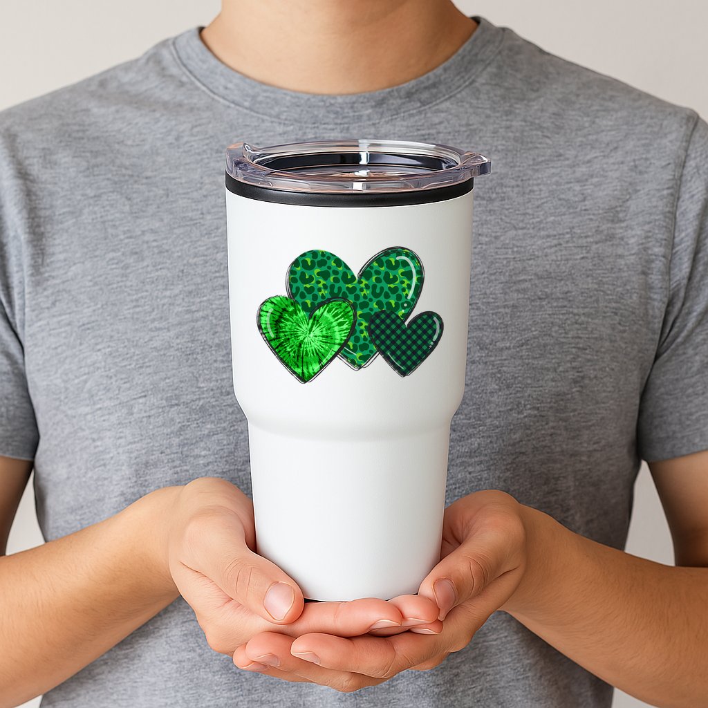 St Patricks Day Festive Heart Tumbler