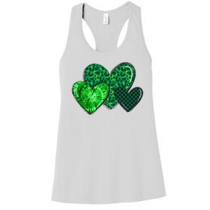 St Patricks Day Festive Heart Women's Racerback Tank