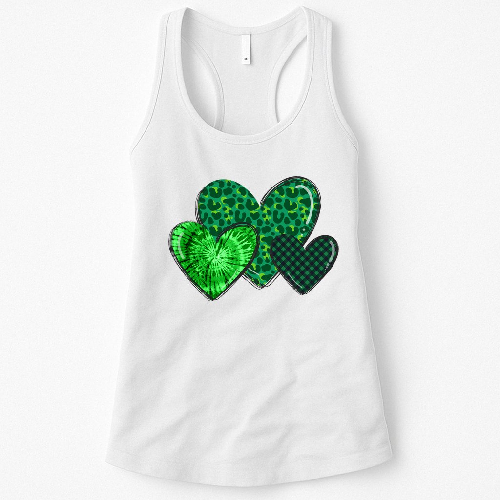 St Patricks Day Festive Heart Womens Tank Top