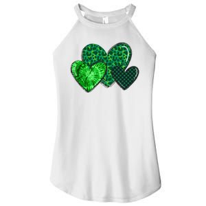 St Patricks Day Festive Heart Women's Perfect Tri Rocker Tank