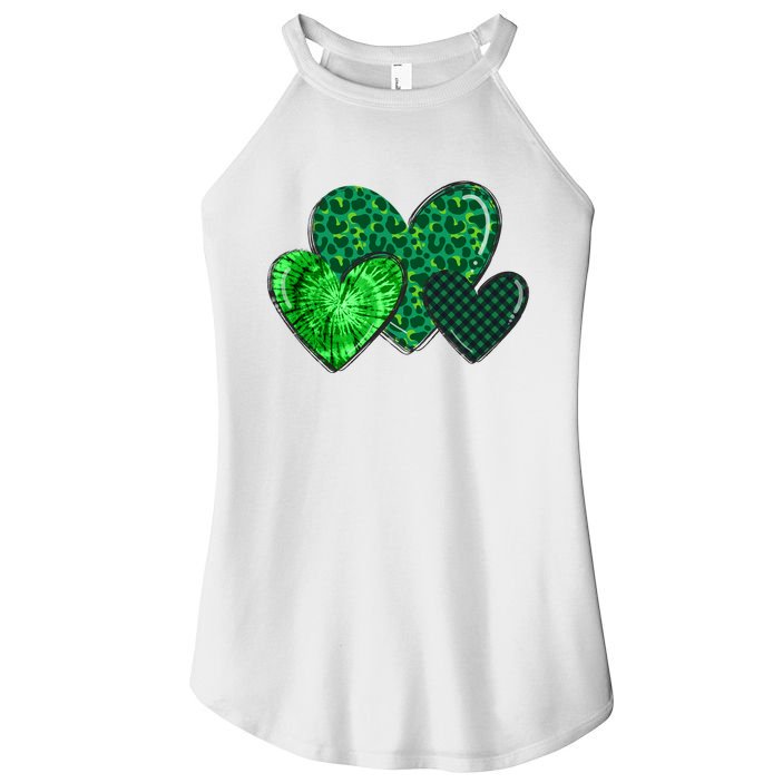 St Patricks Day Festive Heart Women's Perfect Tri Rocker Tank