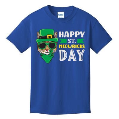 St Patricks Day Outfit Leprechaun Cat Funny Gift Kids T-Shirt