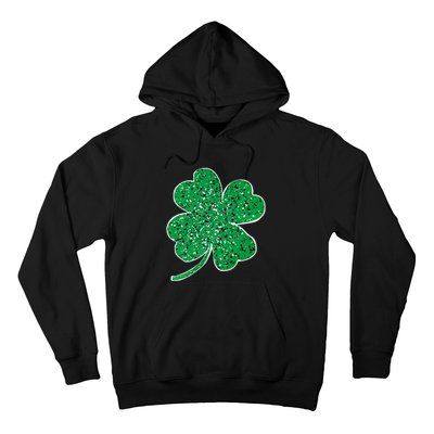 Saint Patrick's Day Shamrock Leopard Clover Green Hoodie