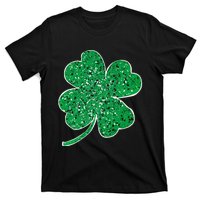 Saint Patrick's Day Shamrock Leopard Clover Green T-Shirt