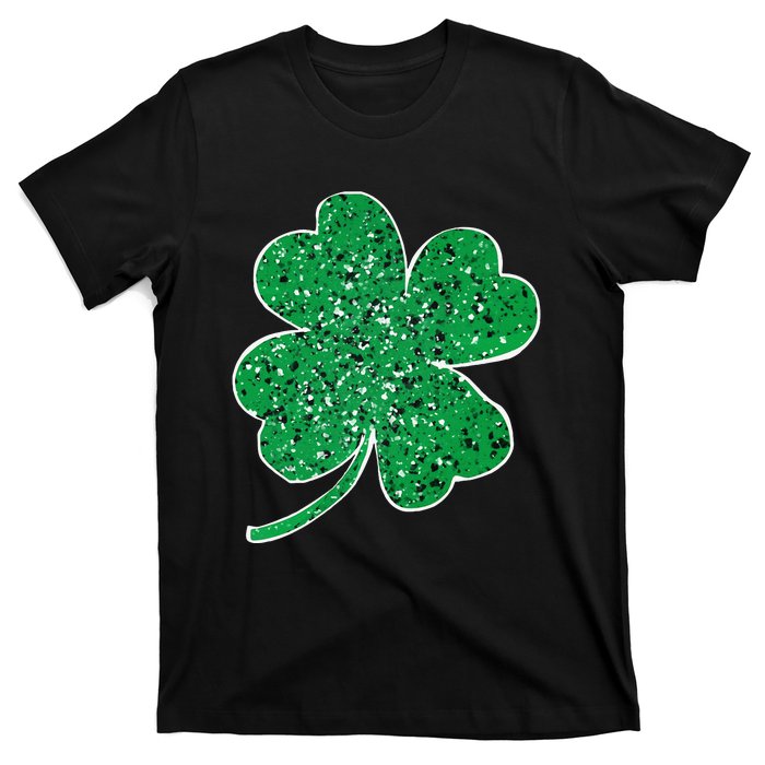 Saint Patrick's Day Shamrock Leopard Clover Green T-Shirt